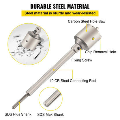 QBKKQ-1 - 1-2/11" to 3-15/16" Masonry Hole Saw with 135° Drill Bit
