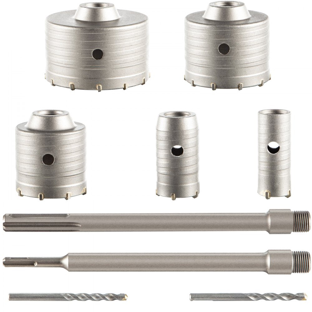 QBKKQ-2 - Durable Concrete Hole Saw Kit with 1-3/16” to 3-15/16” Bits