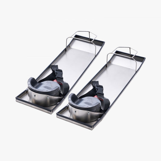 010565750612 - 30"x8" VEVOR Stainless Steel Knee Boards with EVA Pads