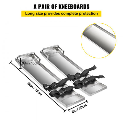 010407885482 - 30"x8" Stainless Steel Kneeboards for Concrete Protection