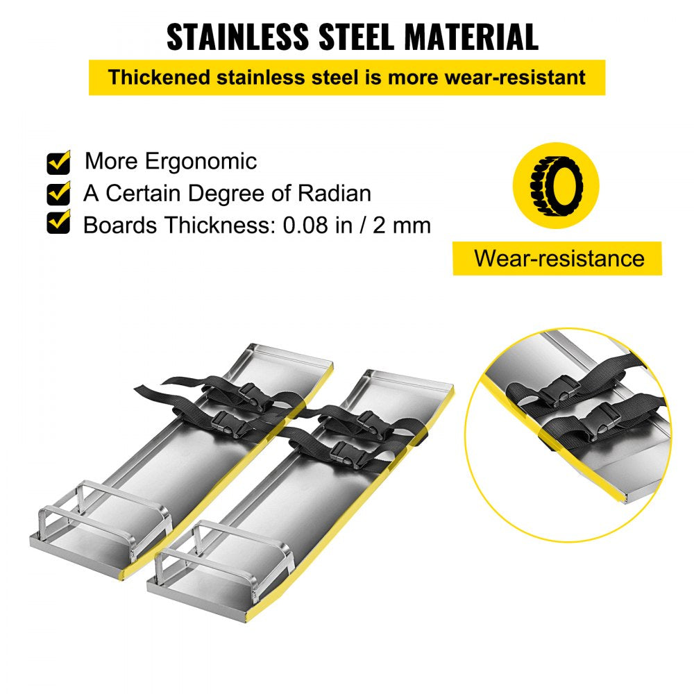 010407885482 - 30"x8" Stainless Steel Kneeboards for Concrete Protection