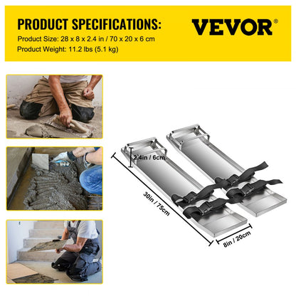 010407885482 - 30"x8" Stainless Steel Kneeboards for Concrete Protection
