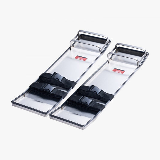 LXXGB-28*8WHD - 28"x8" Stainless Steel Concrete Knee Pads with Adjustable Straps