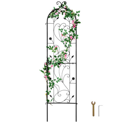 TFHPJ38152-1 - Durable 60" Metal Garden Trellis for Climbing Plants