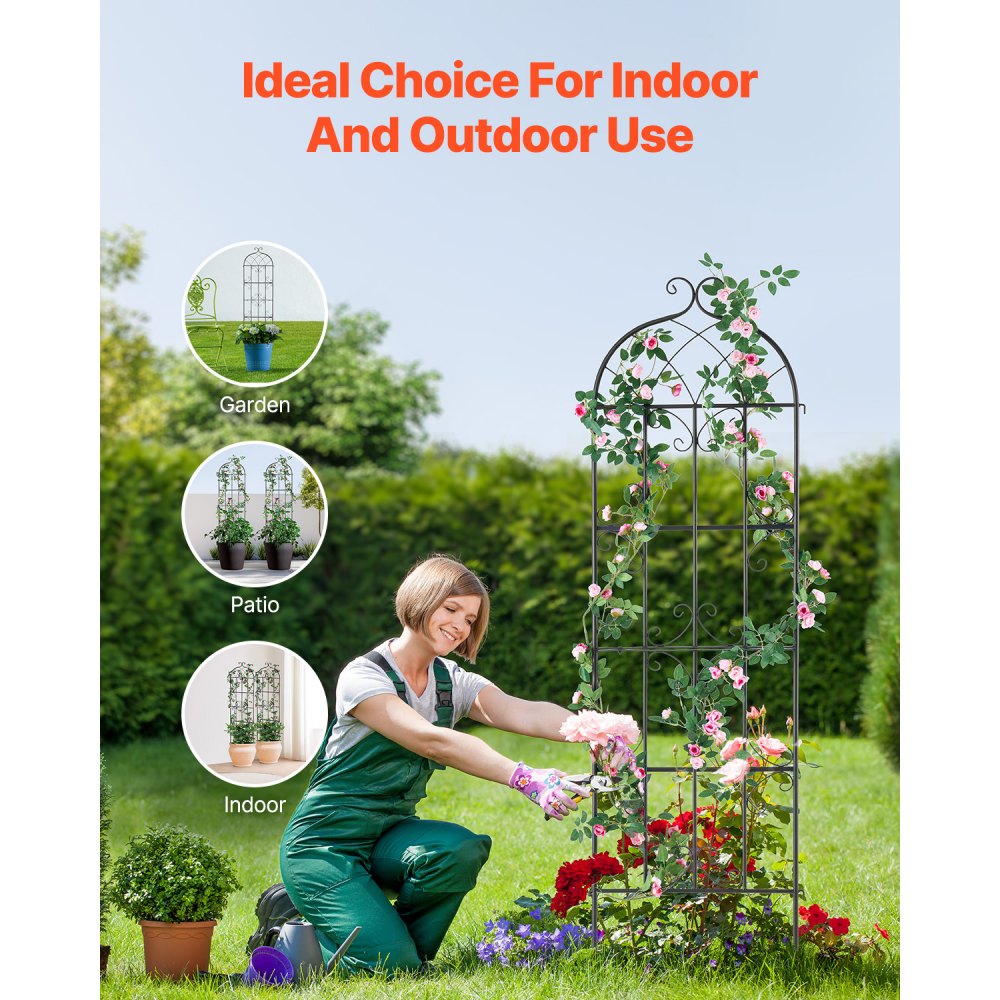 TFHPJ51180-2 - 71" Metal Trellis for Robust Climbing Plant Support
