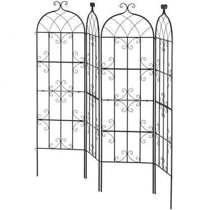 TFHPJ51180-4 - 71" Metal Garden Trellis for Climbing Plants, Durable Support