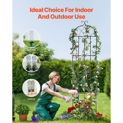 TFHPJ51220-4 - 87 x 20 in Metal Trellis for Climbing Plants - Easy Install