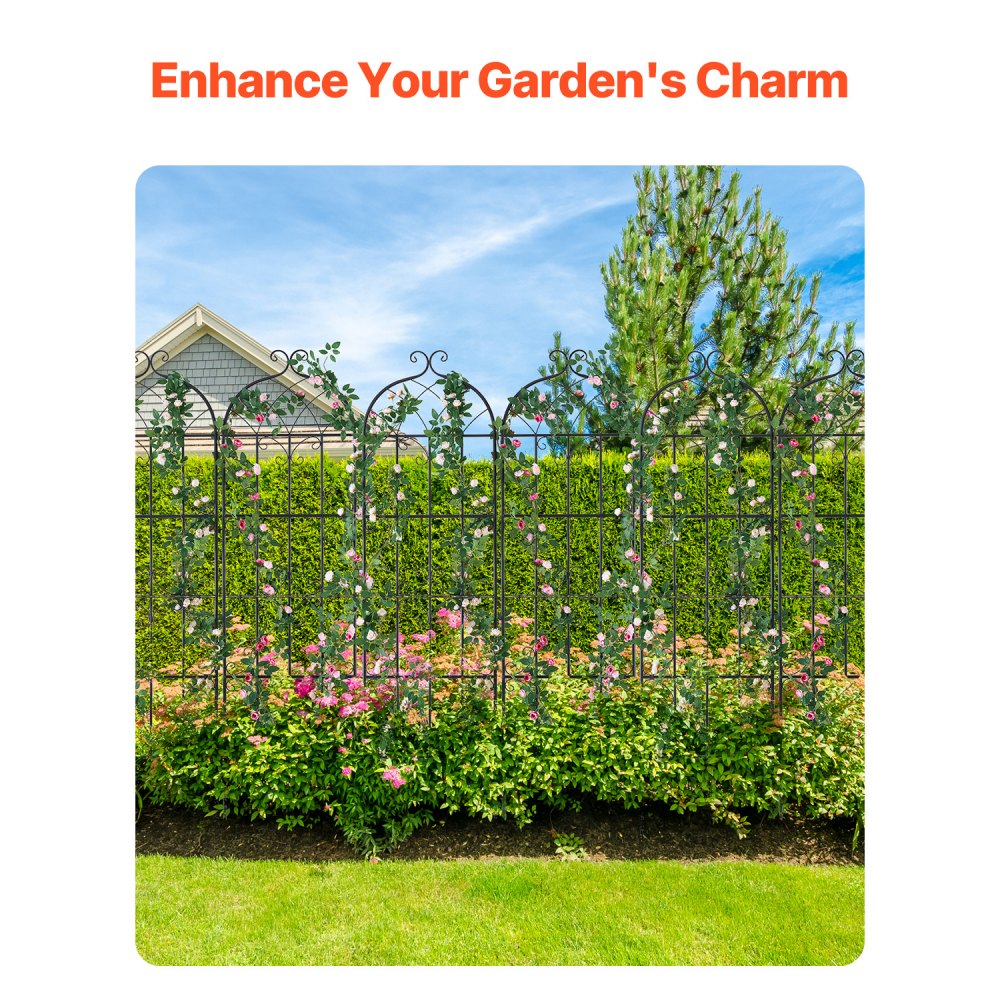TFHPJ51180-6 - Durable 71 x 20 in Metal Trellis for Climbing Plants