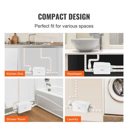 FLO300 - 350W VEVOR Macerator Pump, 23 ft Lift for Wastewater Management