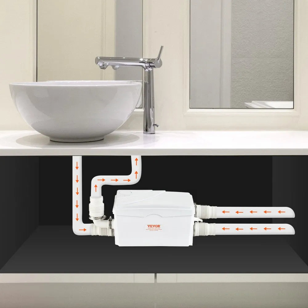 FLO300 - 350W VEVOR Macerator Pump, 23 ft Lift for Wastewater Management