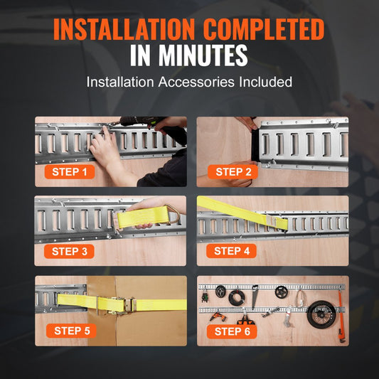 JC23-ETR-5FT24PCS - 2000 lbs E Track Tie-Down Kit with 30 Slots