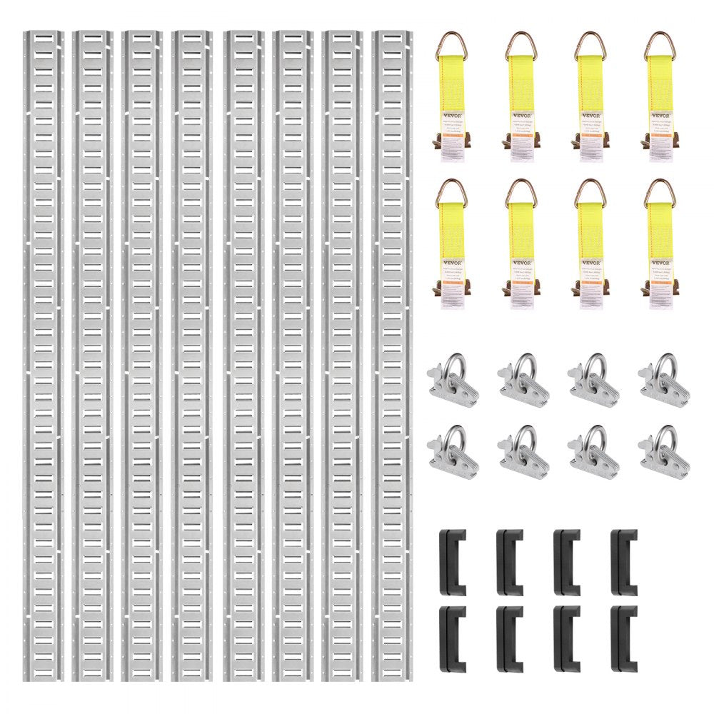 JC23-ETR-5FT24PCS - 2000 lbs E Track Tie-Down Kit with 30 Slots