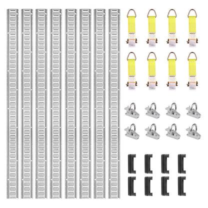 JC23-ETR-5FT24PCS - 2000 lbs E Track Tie-Down Kit with 30 Slots