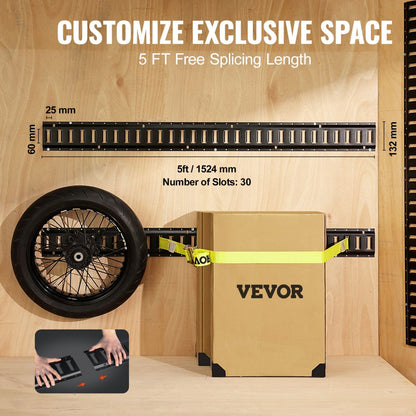 JC23-ETR-5FT18PCS - Heavy-Duty 5FT E-Track Tie-Down Kit with 2000 lbs Capacity