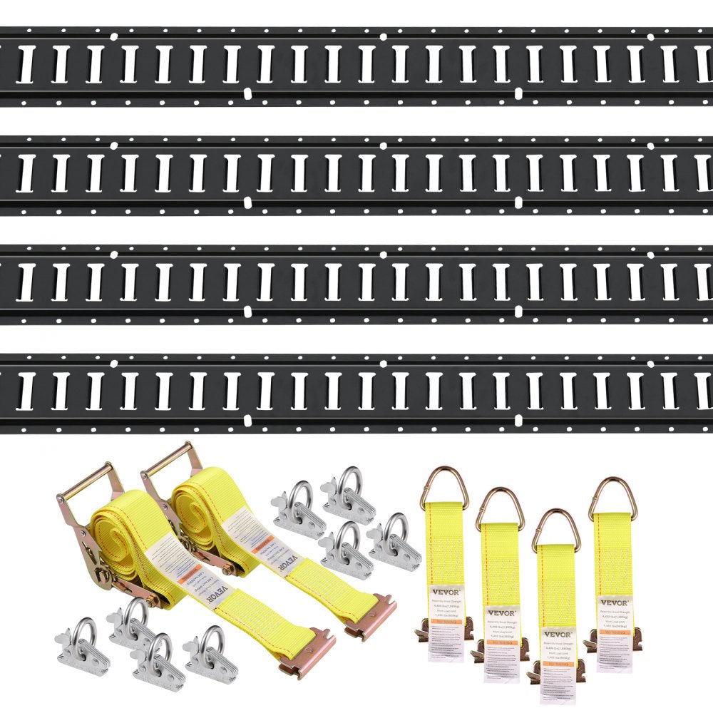 JC23-ETR-5FT18PCS - Heavy-Duty 5FT E-Track Tie-Down Kit with 2000 lbs Capacity