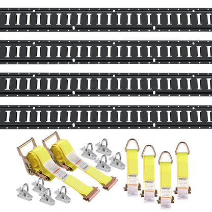 JC23-ETR-5FT18PCS - Heavy-Duty 5FT E-Track Tie-Down Kit with 2000 lbs Capacity