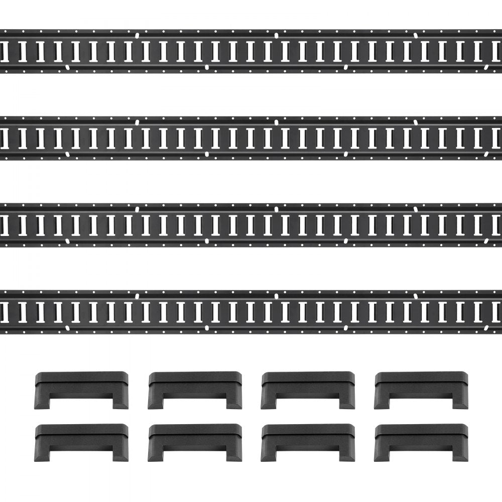 JC23-ETR-2FT4PCS - Heavy-Duty Steel E-Track Rail Kit with 2000 lbs Capacity