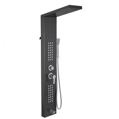 010647380856 - 304 Stainless Steel Shower Panel with 5 Functions & Massage Jets