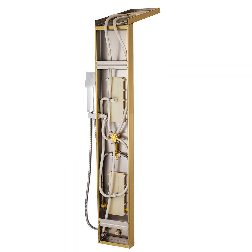 010377724085 - Luxurious 5-Function Stainless Steel Shower Panel System