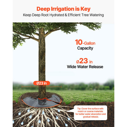 TWB-10gal-ZW4 - Self-Watering Tree Irrigation Bag with Easy Handles