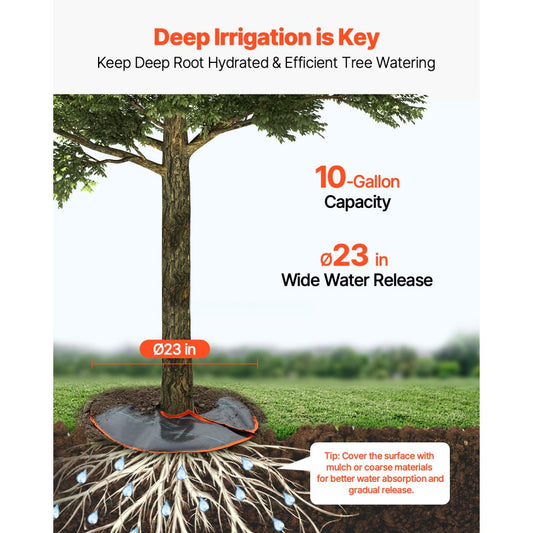 TWB-10gal-ZW4 - Self-Watering Tree Irrigation Bag with Easy Handles