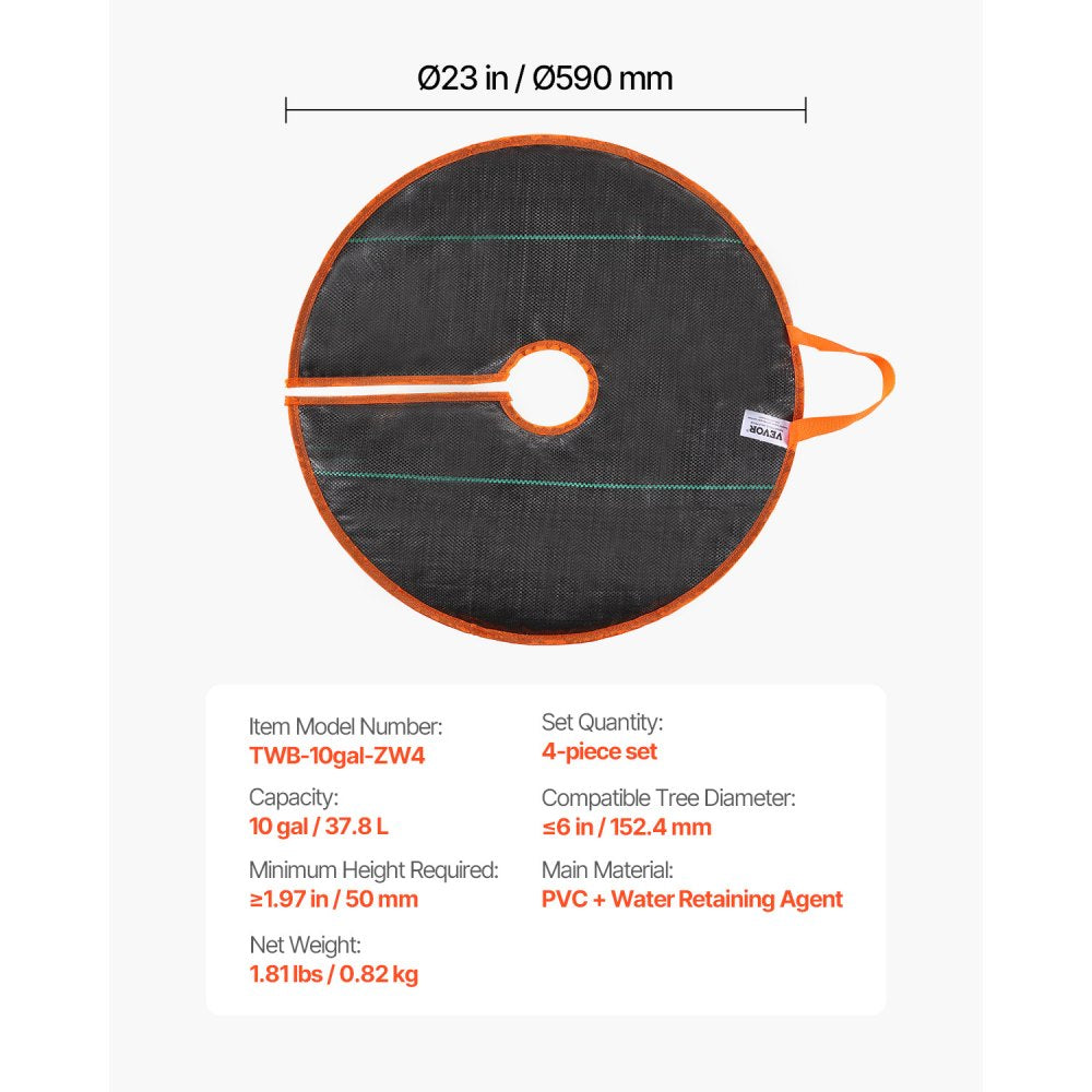 TWB-10gal-ZW4 - Self-Watering Tree Irrigation Bag with Easy Handles