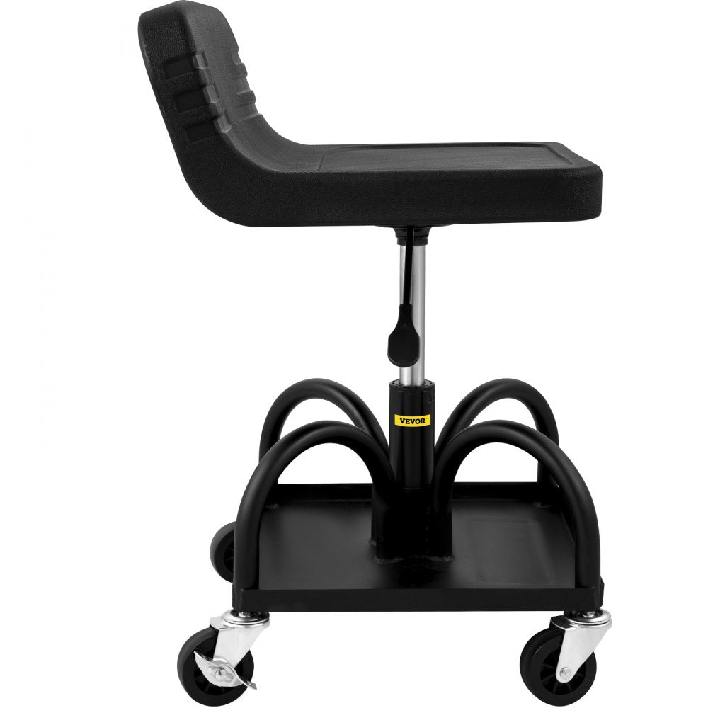 VVCCGLJH4L - Adjustable Rolling Garage Stool with Storage Tray, 300LBS Capacity