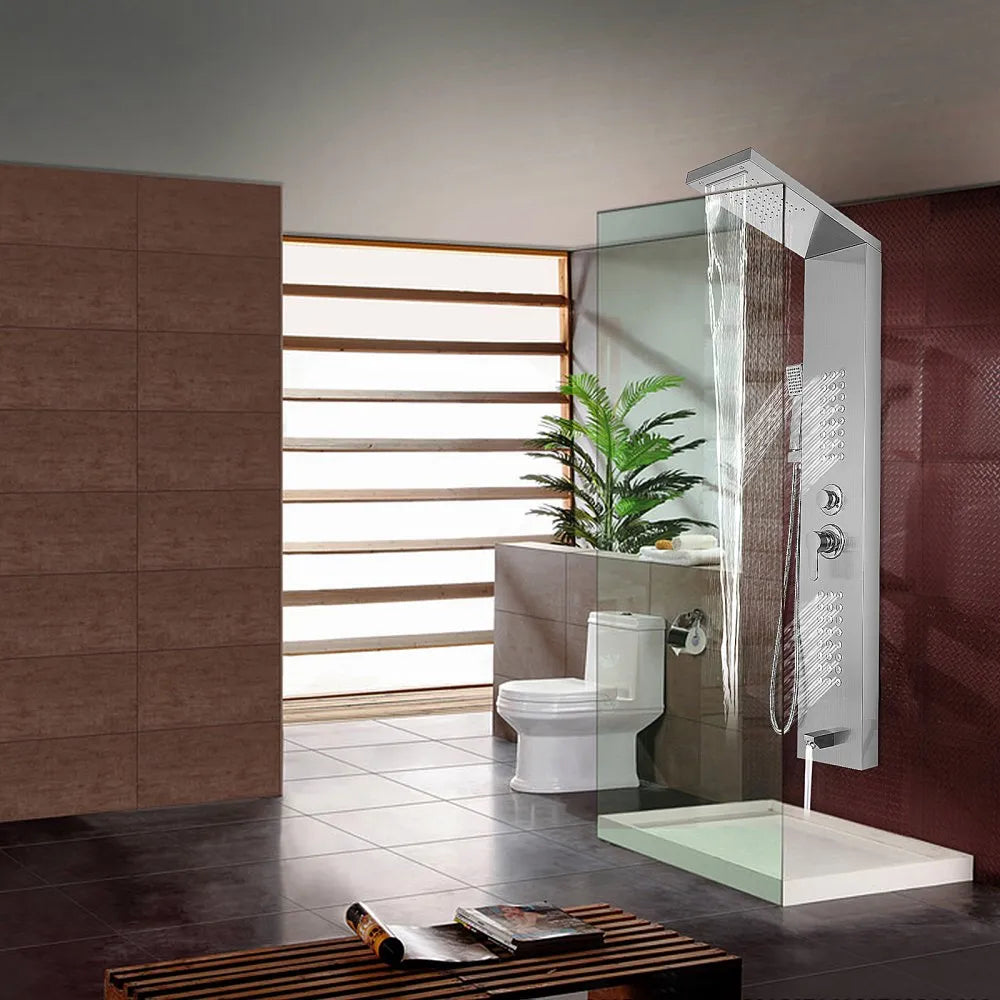 010887405986 - Multifunction 304 Stainless Steel Shower Panel with 5 Functions