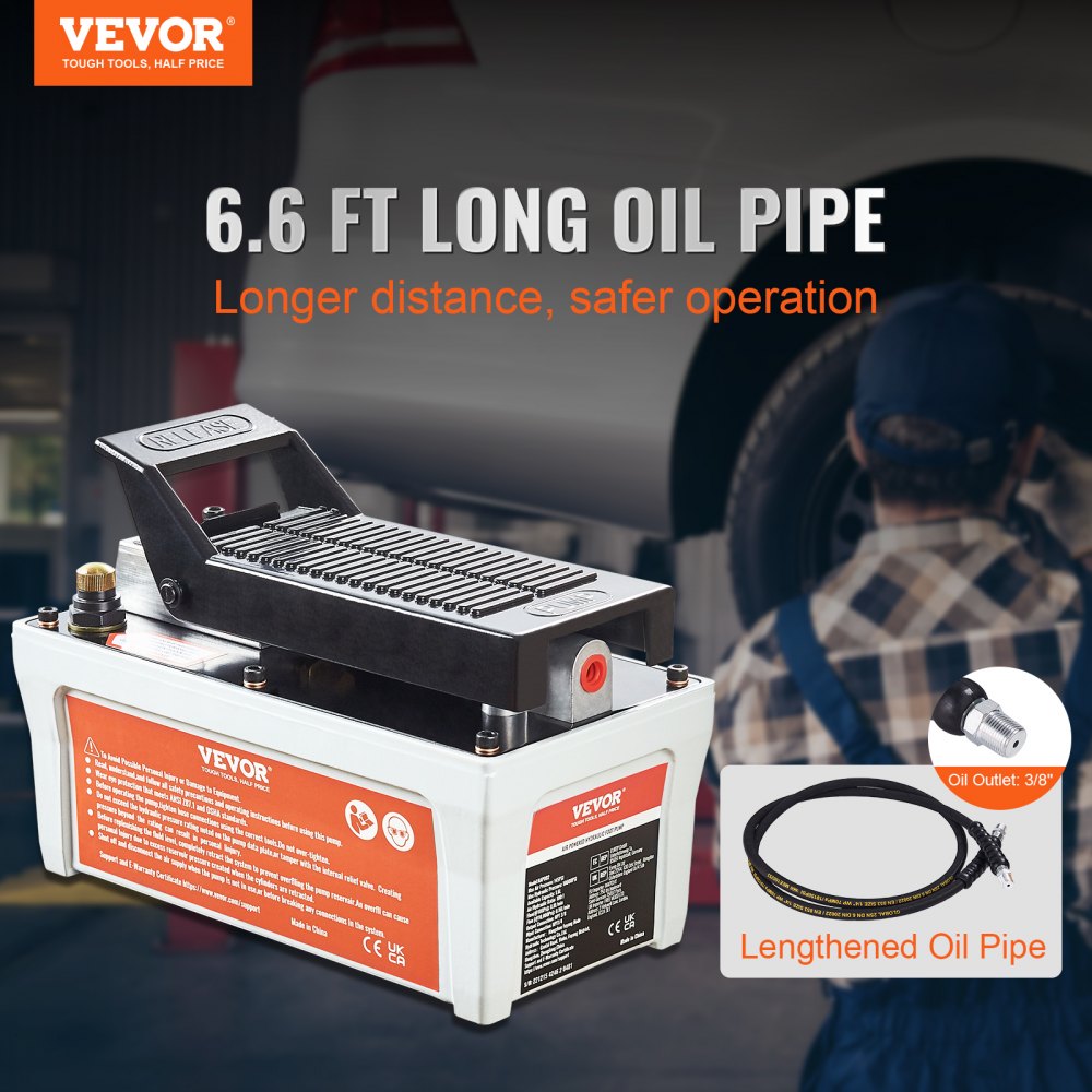 NAP002 - 10,000 PSI VEVOR Air Hydraulic Pump for Heavy-Duty Applications