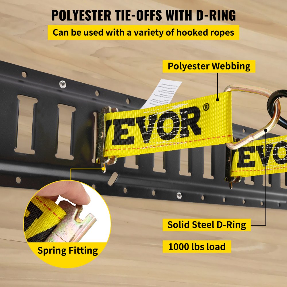 VV-ETS-TD518 - 5 ft Heavy-Duty E-Track Tie-Down Rail Kit