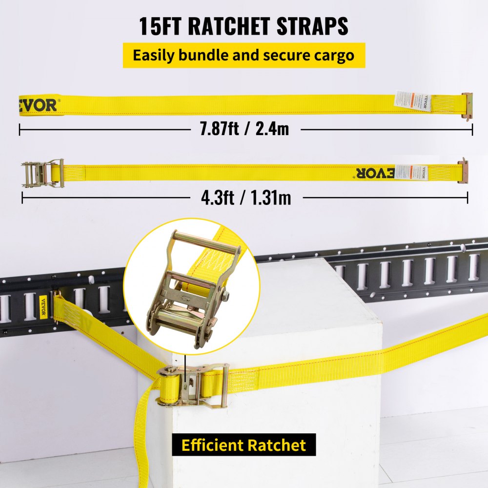 VV-ETS-TD518 - 5 ft Heavy-Duty E-Track Tie-Down Rail Kit
