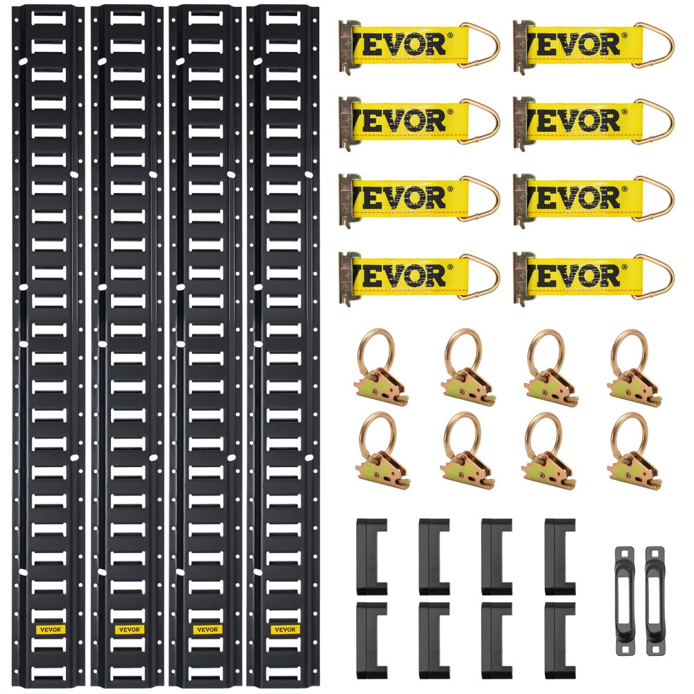 VV-ETS-TD530 - 5FT E-Track Rail Kit for Safe Cargo & Motorcycle Securing
