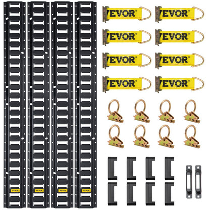 VV-ETS-TD530 - 5FT E-Track Rail Kit for Safe Cargo & Motorcycle Securing