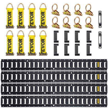 VV-ETS-TD530 - 5FT E-Track Rail Kit for Safe Cargo & Motorcycle Securing