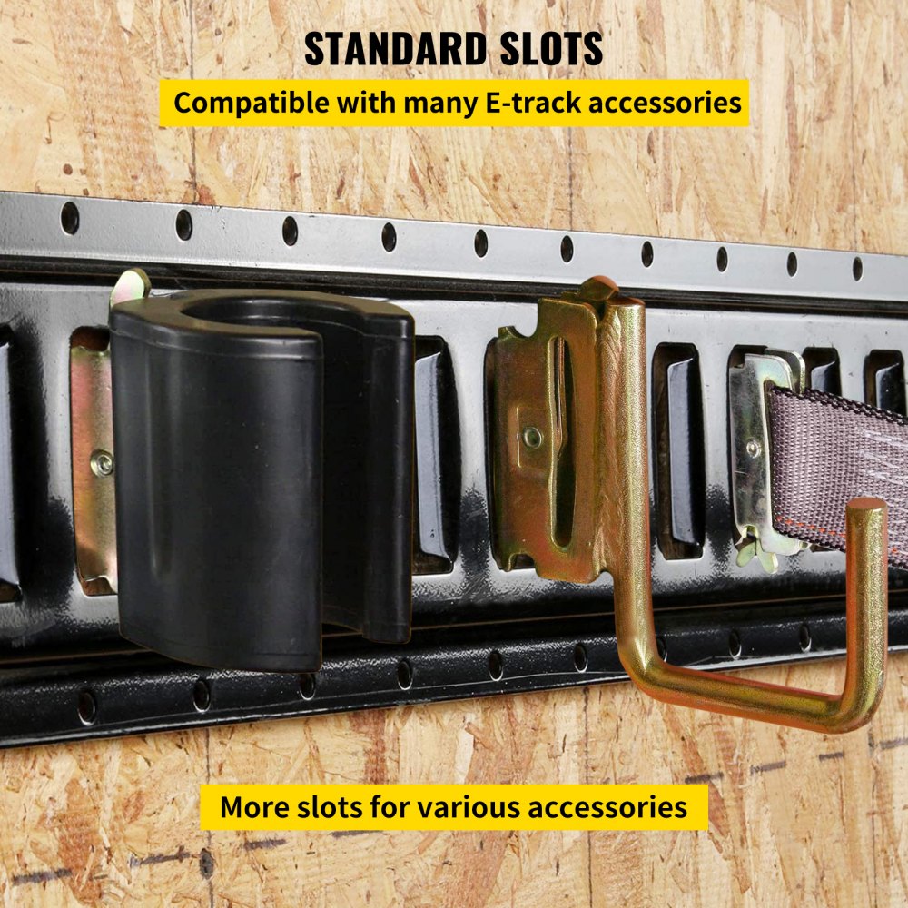 VV-ET-TD56 - Durable 5-FT Steel E-Track Tie-Down Rail for Secure Cargo