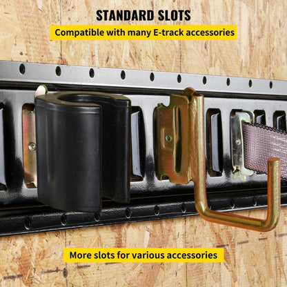 VV-ET-TD56 - Durable 5-FT Steel E-Track Tie-Down Rail for Secure Cargo