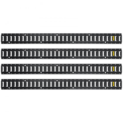 VV-ET-TD84 - 8FT Heavy-Duty Steel E-Track Tie-Down Rail System