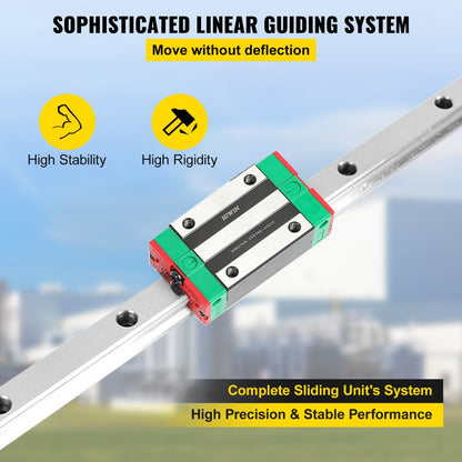 15CA - HSR15 1500mm Linear Guideway Rail & Square Block System