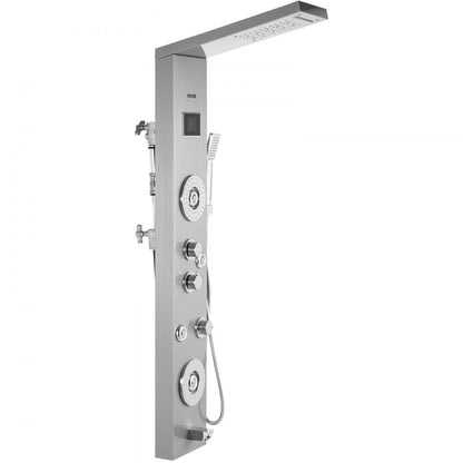 010621322950 - 6 Functions Stainless Steel Shower Panel for Ultimate Relaxation