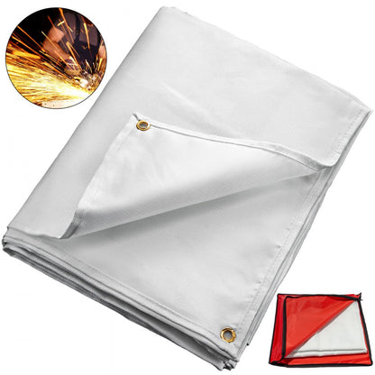010661685964 - 8x10 Ft Flame Retardant Welding Blanket with Grommets