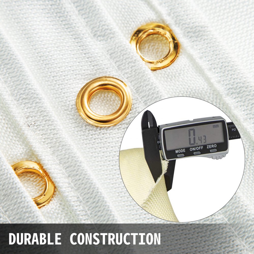 010661685964 - 8x10 Ft Flame Retardant Welding Blanket with Grommets