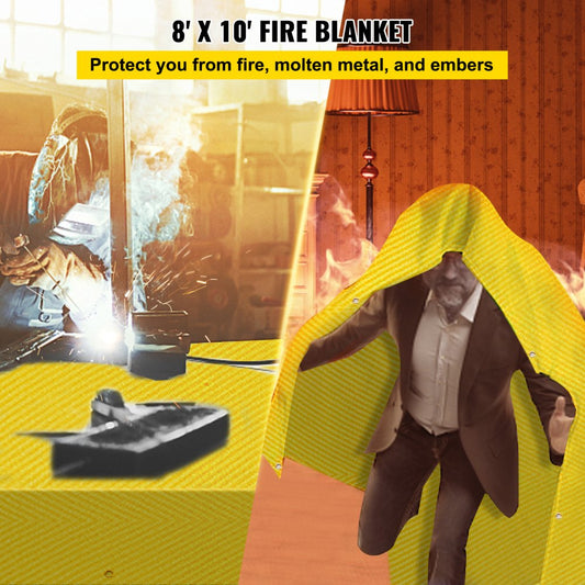 010828416271 - 8x10 Ft Flame Retardant Welding Blanket with Grommets