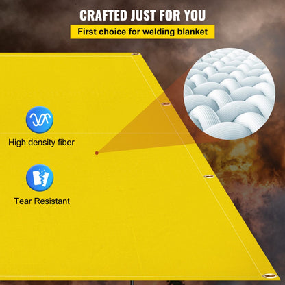 010828416271 - 8x10 Ft Flame Retardant Welding Blanket with Grommets