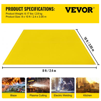 010828416271 - 8x10 ft VEVOR Welding Blanket for Heat Protection