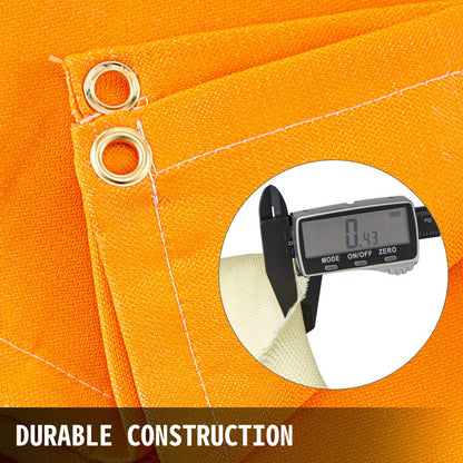 010434043533 - 8 x 10 ft Flame Retardant Welding Blanket with Grommets