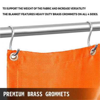 010434043533 - 8 x 10 ft Flame Retardant Welding Blanket with Grommets