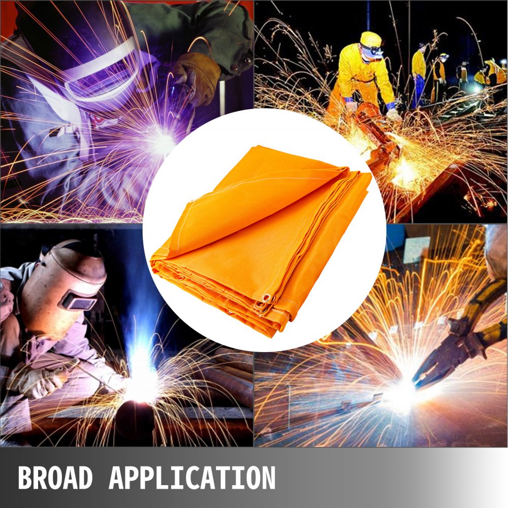 010434043533 - 8 x 10 ft Flame Retardant Welding Blanket with Grommets