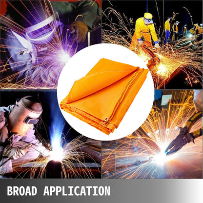 010434043533 - 8 x 10 ft Flame Retardant Welding Blanket with Grommets