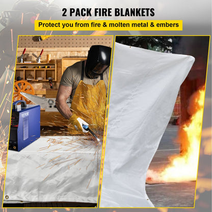 VV-WB-2WS - 6' x 10' Flame Retardant Fire Blanket with Grommets