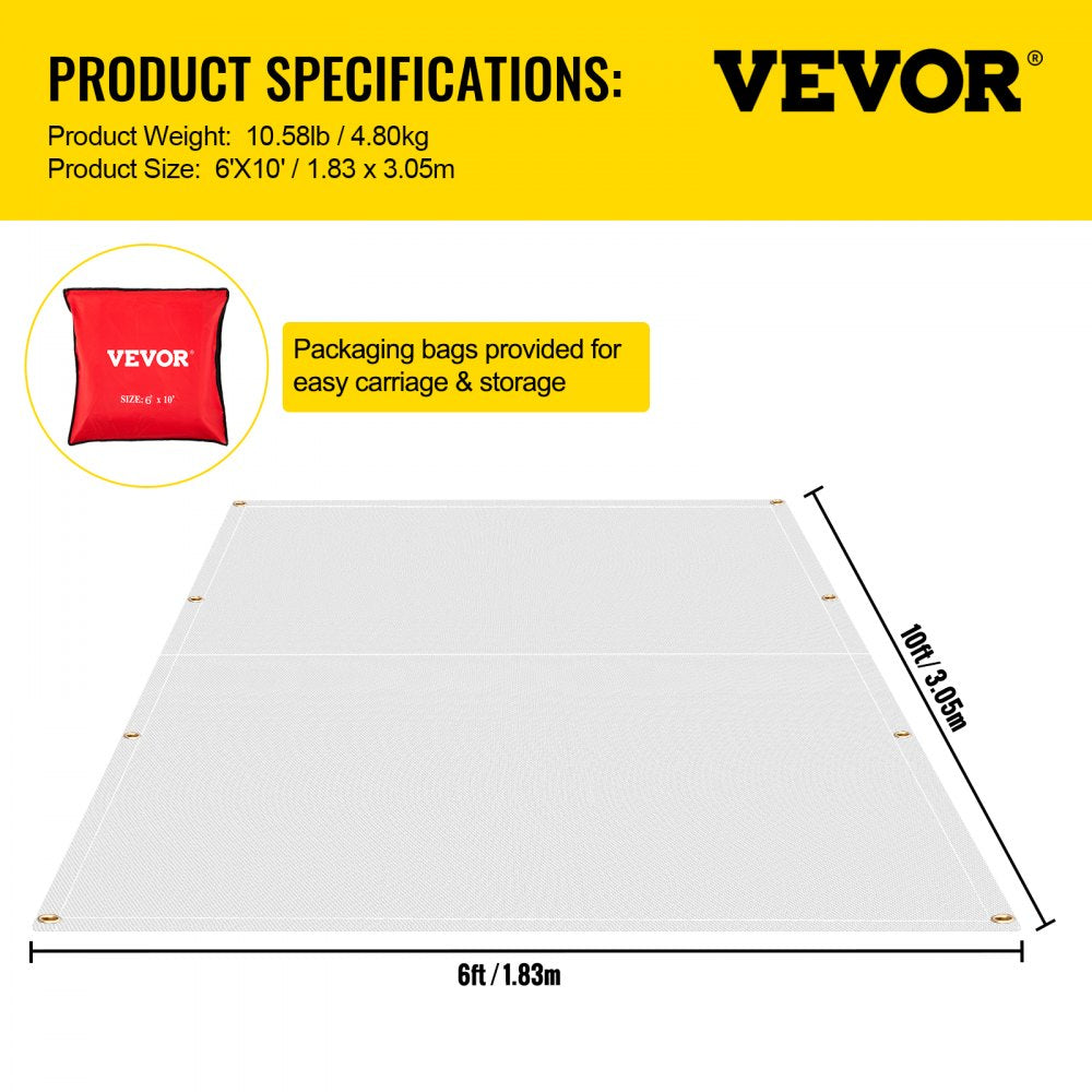 VV-WB-2WS - 6' x 10' Flame Retardant Fire Blanket with Grommets